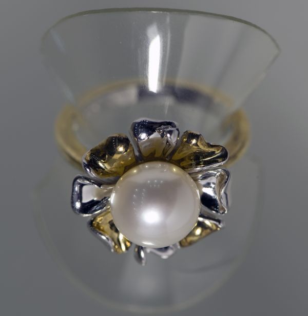 Anel em prata com pérola