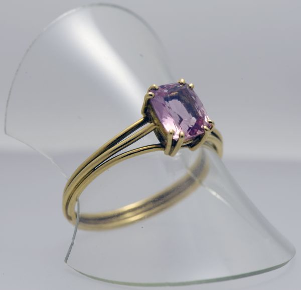 Anel em ouro com topázio ros ...